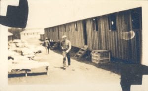 Lawrence took this photo of a barracks building at Fort Sheridan.