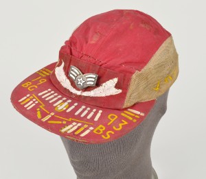 Handmade variation on the Type B-1 Summer Flying cap worn by Senior Airman John A. Greening.