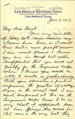 Lawrence also received mail. This letter from his Uncle Mort—his namesake—was also written on June 7.
